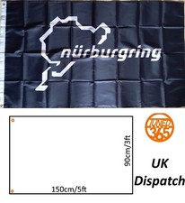 N&uuml;rburgring Garage Flagge Banner 3x5ft 90x150cm Mancave Deutsch Deutschland Rennen JDM UK