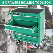 Rolling Tool Chest w/5-Drawer Tool Box,Tool Storage Organizer Cabinet for Garage