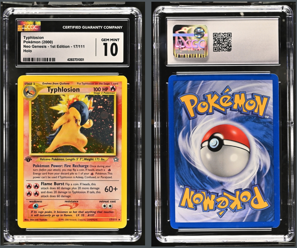 2000 Pokemon Neo Genesis 1st Edition Typhlosion #17 - CGC 10 - GEM