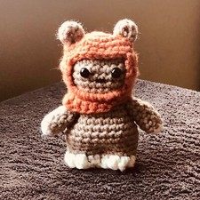 Wicket the Ewok Inspired Star Wars Plush Handmade Crochet Amigurumi Mandalorian