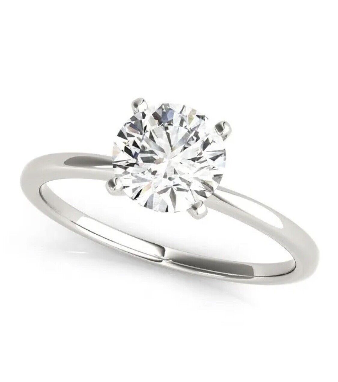 2 Ct Moissanite Sterling Silver Engagement Wedding Ring for Women