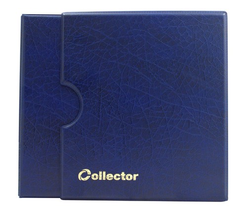 Collector Coin Album IN CASE - THICK for 200 Medium Coins 50p £1 £2 €1 €2 BLUE - Picture 11 of 14