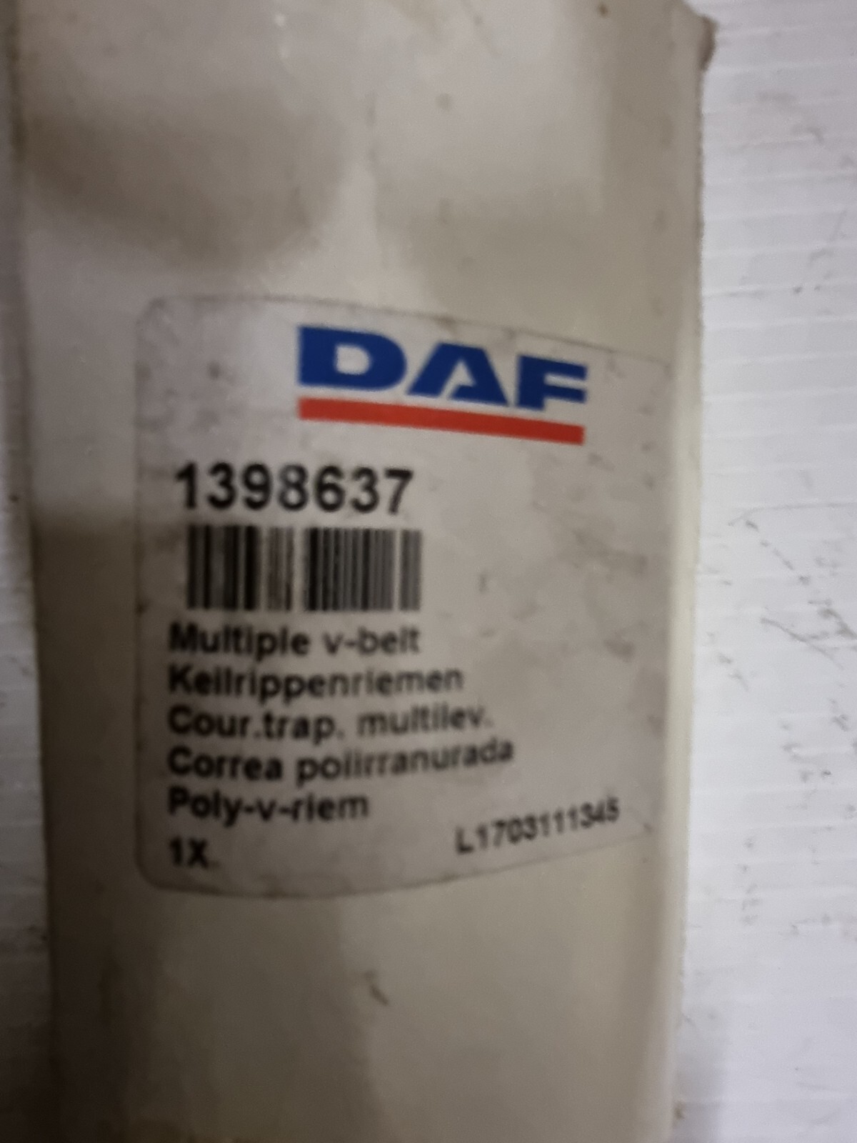 DAF CF 1398637 - Same As - Gates 8PK2380HD V-Poly Belt image 2
