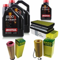 Mann Inspektionspaket 10L Motul 8100 X-Clean+ 5W-30 FüR Mercedes-Benz S-Klasse
