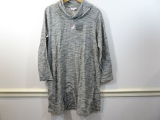 PURE JILL Gray Knit Sweater Dress Size S Petite NEW Shift Pockets Turtleneck
