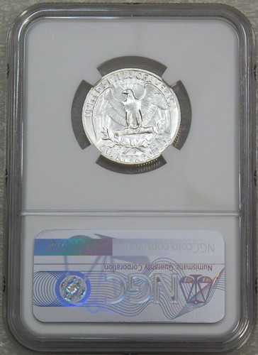 1955-D Washington Quarter NGC MS64 Frosty White PQ New Holder #C84Z - Picture 3 of 4