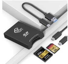 Image of CFexpress Type B & SD UHS-II Dual Memory Card Reader USB3.2 Gen2 10Gbps SDXC MMC