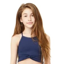 Habitual Girl Swimsuit Top Spaghetti Strap Navy Girls Sz 14 NEW NWT N78