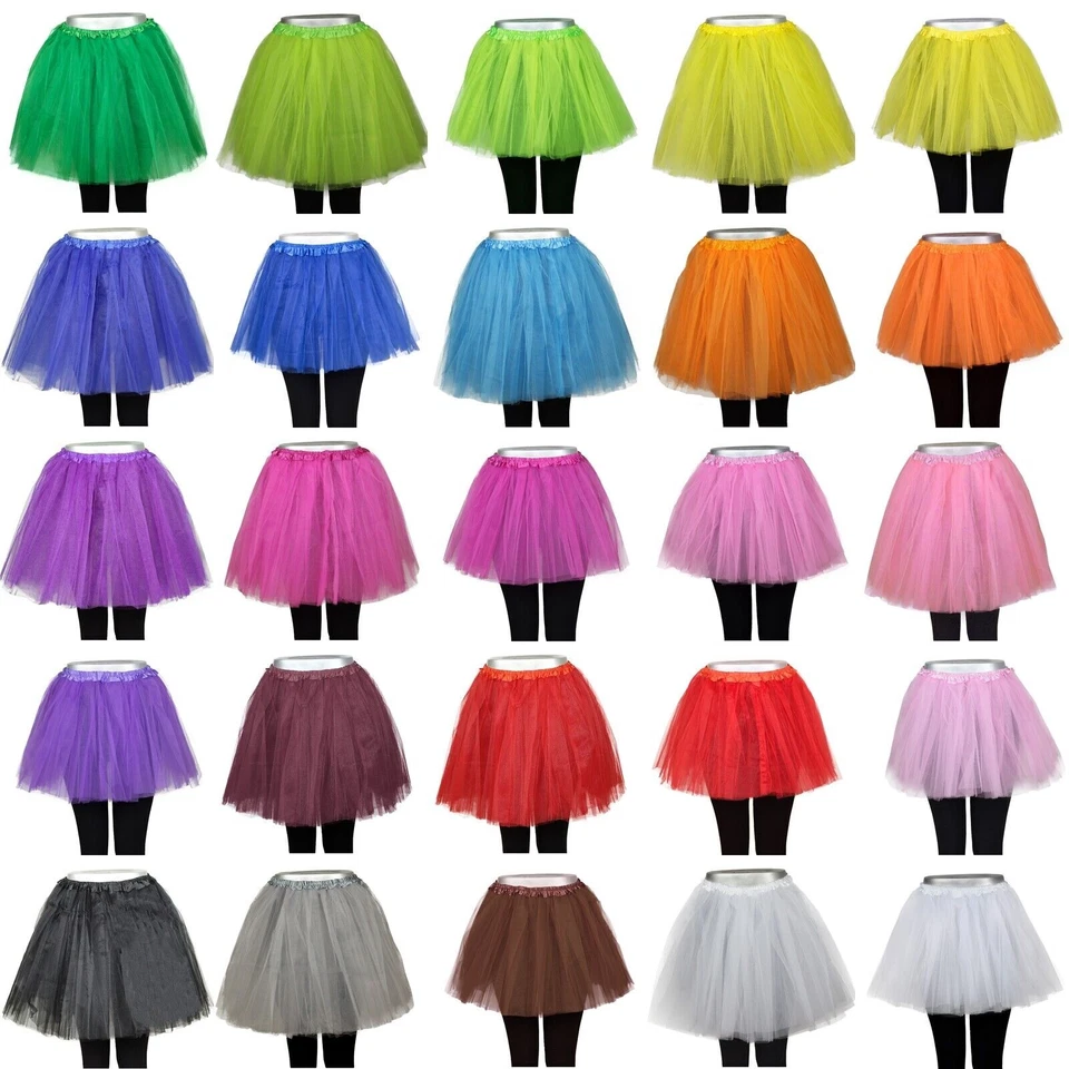 Tütü Tutu Ballettrock Tüllrock 3-5 Lagen Petticoat Fasching Karneval Rock Kleid