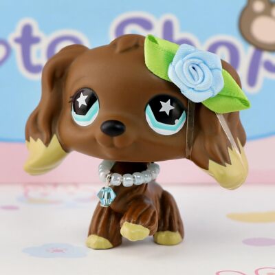 Mini Shop Pet LPS Cocker Spaniel 960 Pupyy dog with Accessories Kids Gift Rare