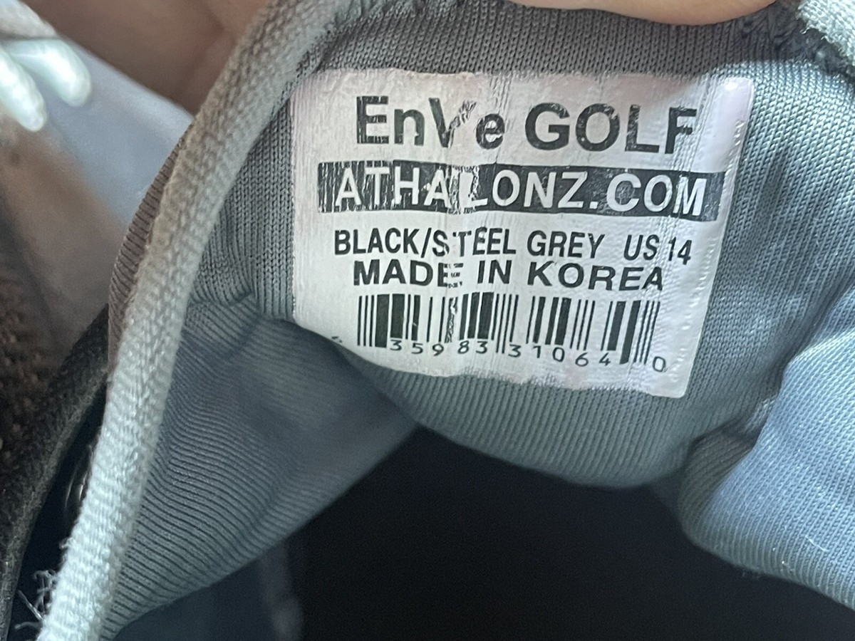 Golf Shoes ASICS Athalonz EnVe BLACK /STEEL GREY SIZE 14 EUC 