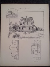 Victorian Design Architecture Shingled Country House Plan Historic 1885 #212