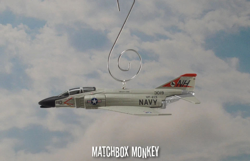 F-4B Phantom II US Navy VF-213 Christmas Ornament  Airplane F-4 USS Kitty Hawk - Image 2 of 4