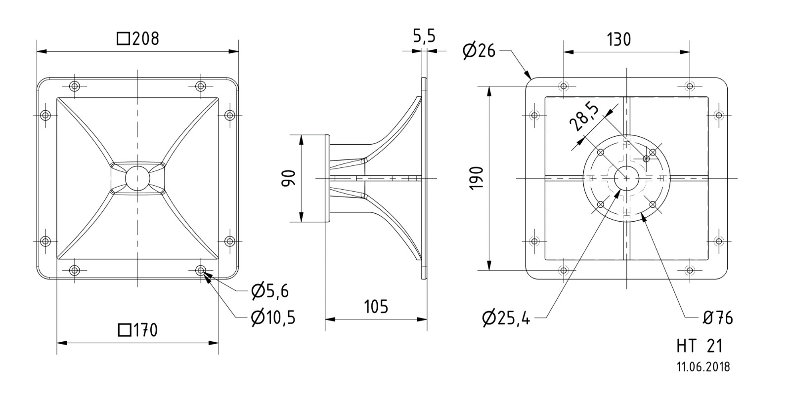 Thumbnail - Visaton Ht-21 Hochtonhorn Für Die Kombination Mit Dem 1"-treiber