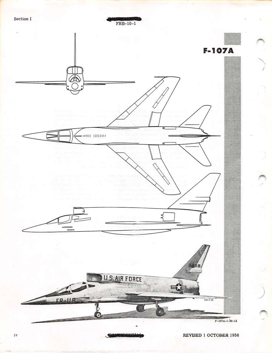 F-107A Flight Handbook Flight Manual Pilot's Handbook - CD Version