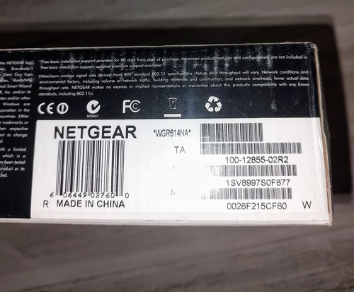 New Netgear Wireless-G Router WGR614 54 Mbps 2.4GHz 4-Port 10/100 - Picture 7 of 8