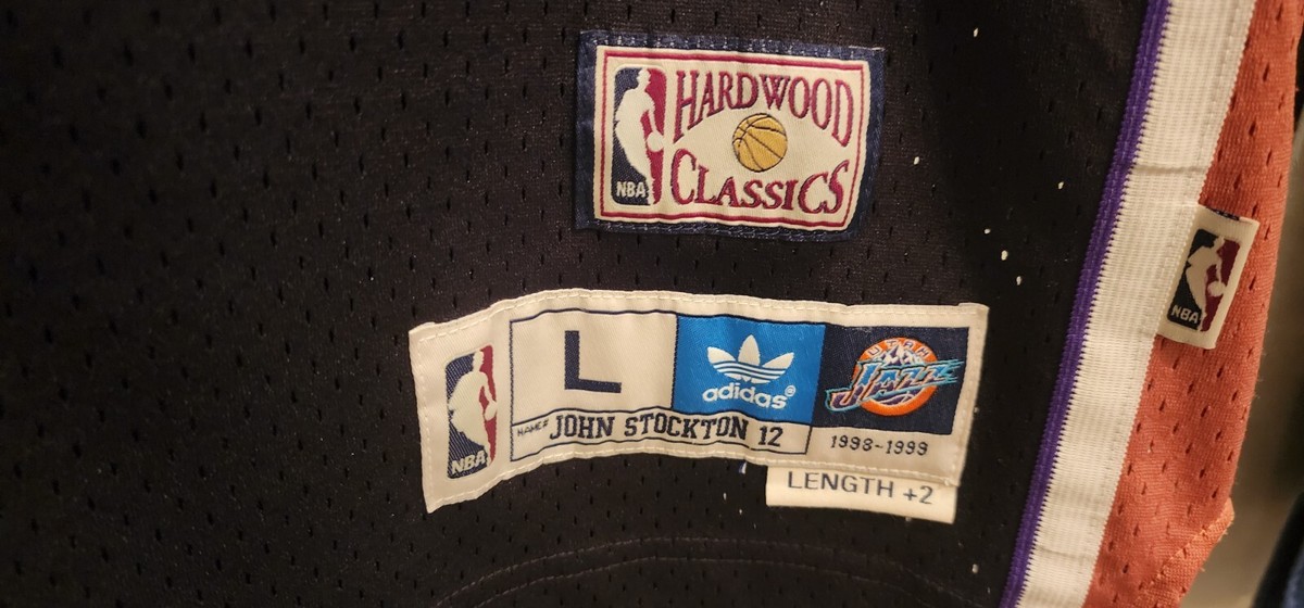 VTG NBA Adidas Soul HWC Utah Jazz John Stockton Jersey 12 Mens