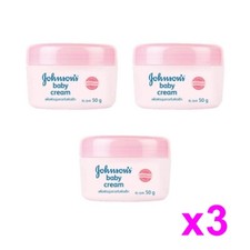 3 X50g Johnson's Baby Cream Skin Care Face and Body Softer Longer Beauty Pink