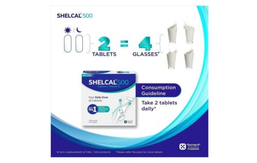Shelcal-500 - Streifen mit 15 & 40 Tabletten | Zur Pflege von Knochen, Gelenken, Muskeln | - Bild 10 von 23