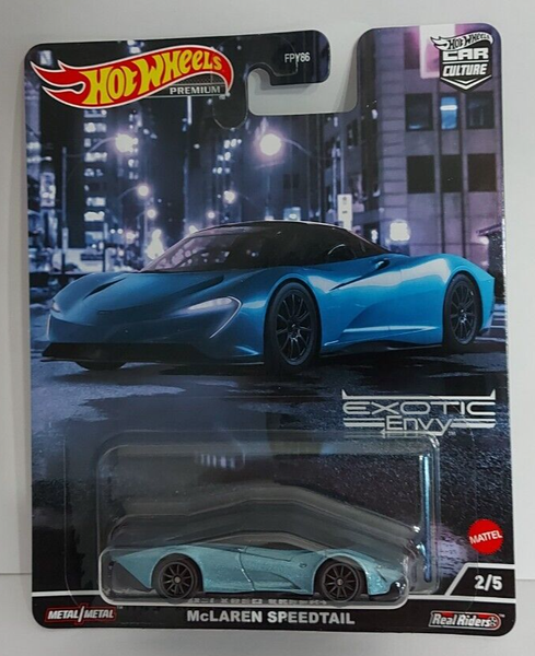 Hot Wheels Premium Mclaren Speedtail Exotic Envy 2/5 Real Riders HCJ92-image