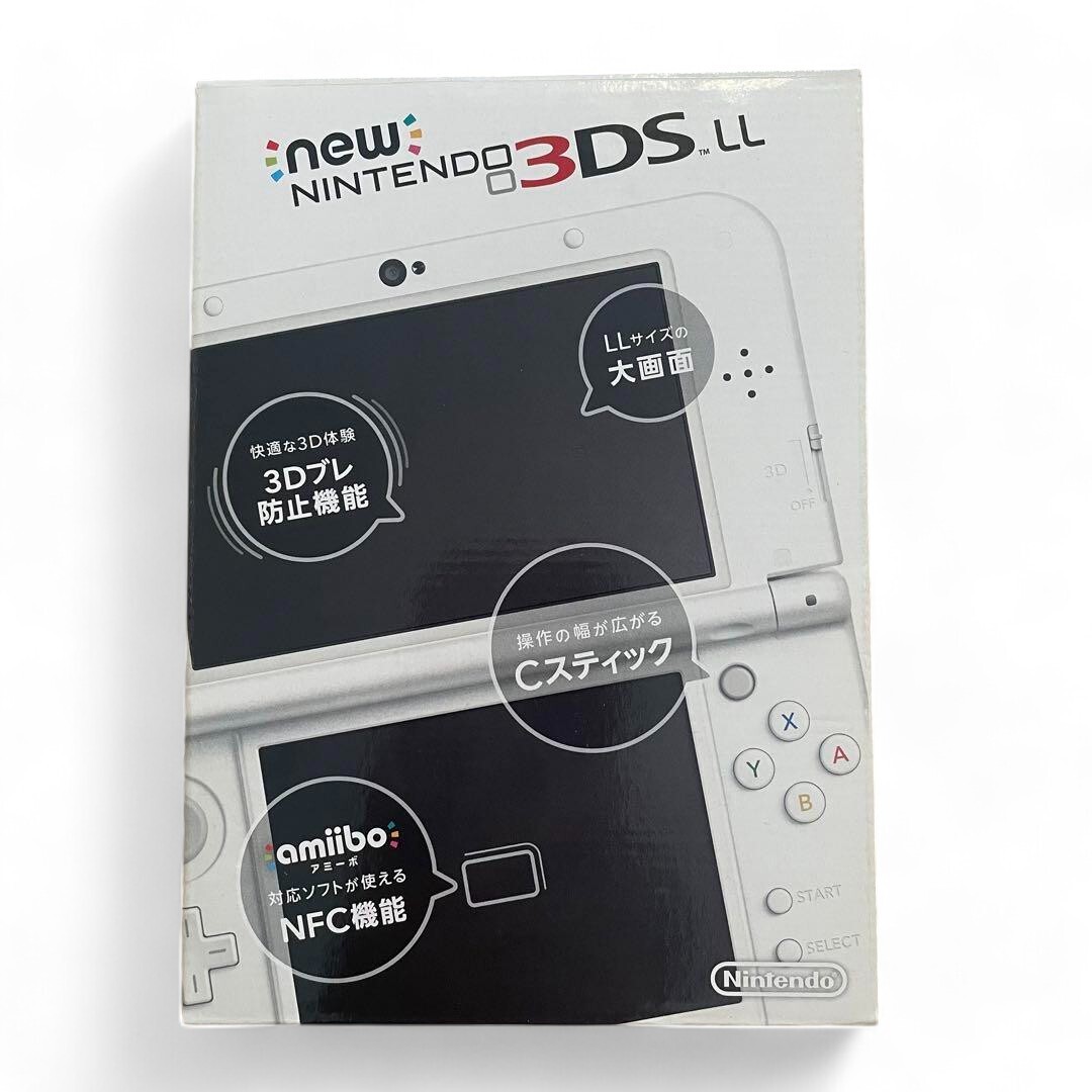 NINTENDO New 3DS LL XL Console Stylus w/Box Pearl White NTSC-J 