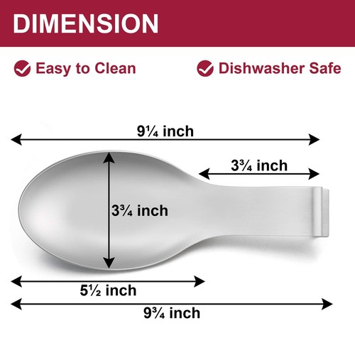 Spoon Rest Stainless Steel Spoon Ladle Holder Spatula Rest For Kitchen Stove Top - Picture 3 of 7