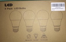 6 Pack 9w A19 LED NON DIMMABLE BULBS SOFT WHITE 2700K 800 LUMENS NIB