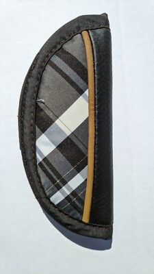 Emmaljunga seat unit shoulder strap pad. 1 unit.  #2 Brown Leatherette