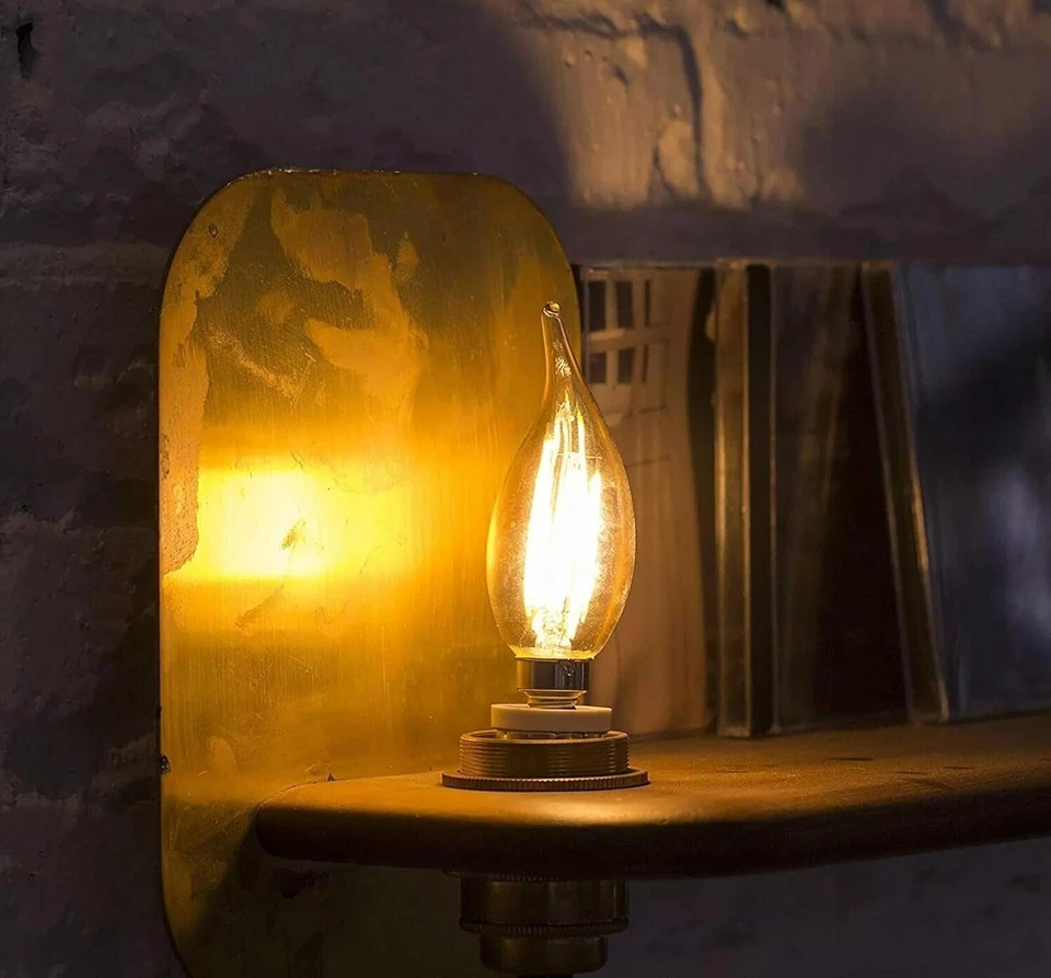 Candle Bulb 4W Dimmable Led Filament Bulb E14 Candelabra Base Bent Tip Lamp - Image 2 of 4
