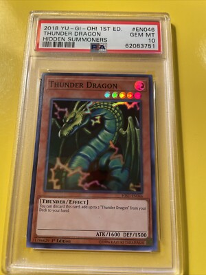 YuGiOh THUNDER DRAGON #HISU-EN046 🔥PSA 10 GEM MINT🔥1st EDITION