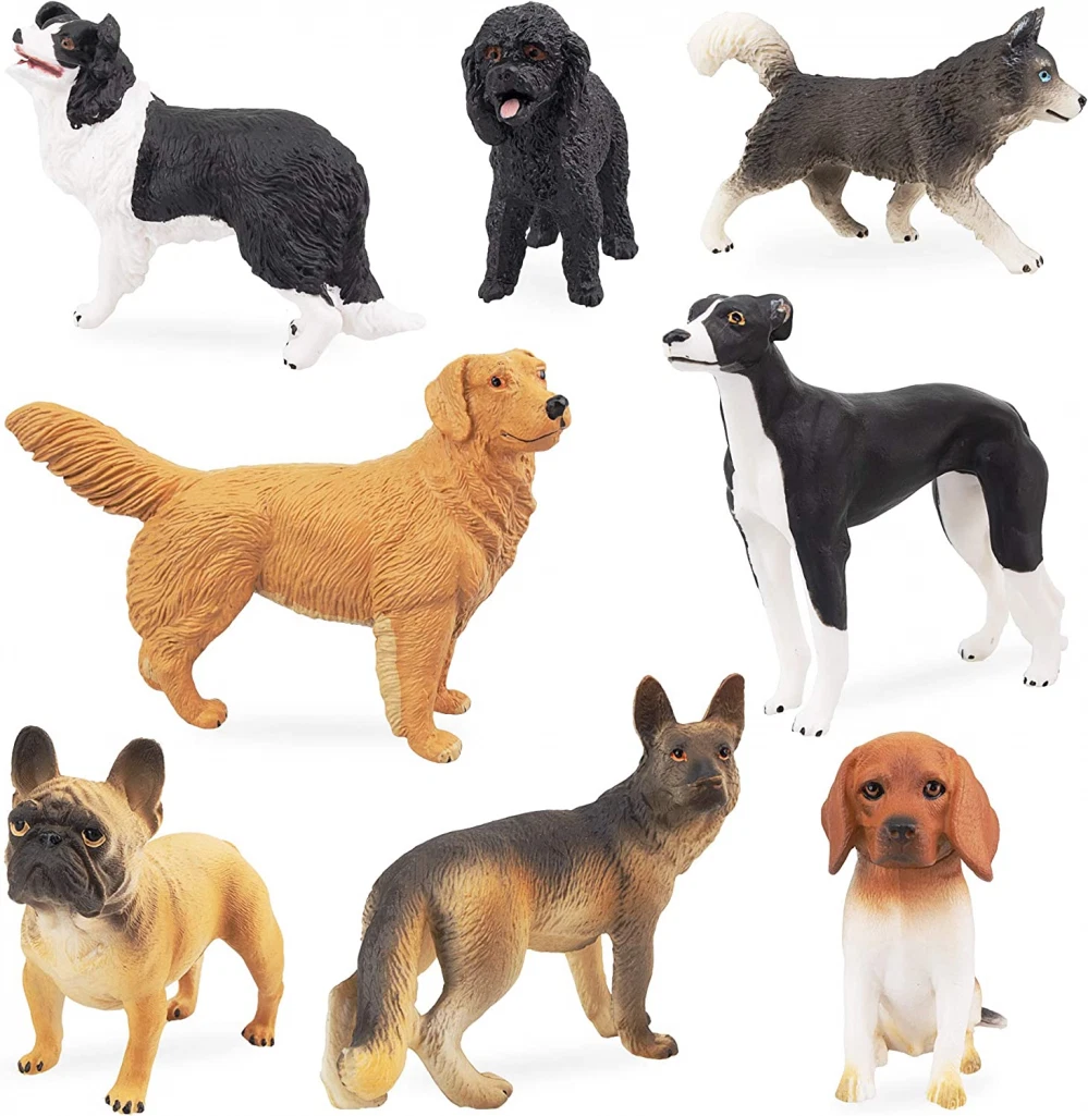 Plastic toy dog figurines online