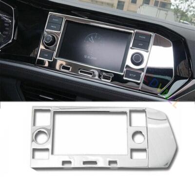 Inner Middle Console Navigation Panel Trim For VW Jetta Mk7 19-2022 Chrome Steel