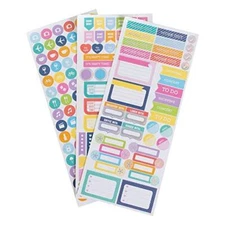 Recollection Lifestyle Planner Sticker Book (8 Sheets, 4 x 9 in, 434 Stickers)