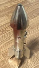 Vintage 1957 Astro MFG Berzac Creation Guided Missile Rocket Bank No Key