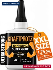 3D Printing Super Glue Gel 1.75 oz - PLA ABS PETG TPU Instant Adhesive