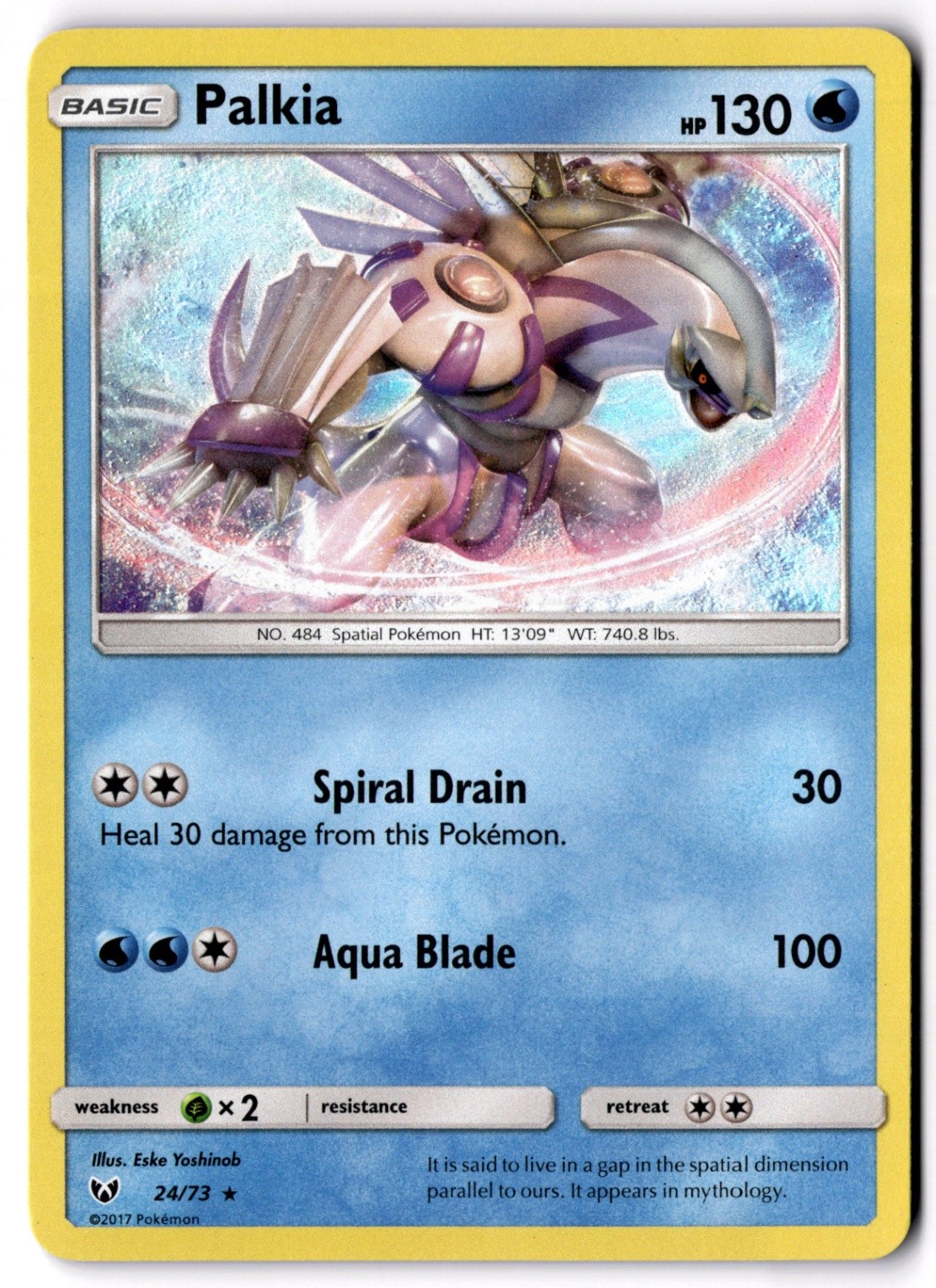 Palkia Holo Holo Rare Shining Legends 24/73 NM