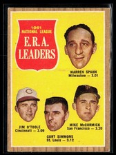 Warren Spahn / Jim O'Toole / Curt Simmons Mike McCormick 1962 Topps #56