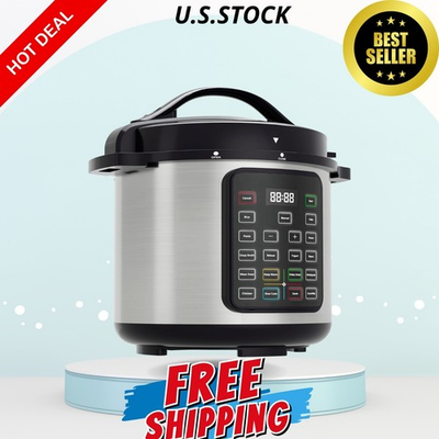 #ad 16 in 1 Electric Pressure Cooker 8 QT Stainless Steel Multi Cooker Black $61.46