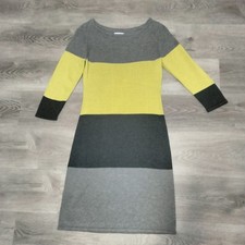 Calvin Klein Striped Sweater Knit Dress Bodycon