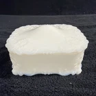 Vintage Victorian Milk Glass Trinket Box With Lid 6x4 1/2