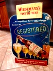 VINTAGE WIEDEMANN'S FINE BEER DIE CUT EASIL BACK 3-D SIGN NEWPORT KENTUCKY