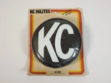NOS Vintage KC HiLiTES 6" Round Fog Light Cover Black Vinyl PAIR 5100