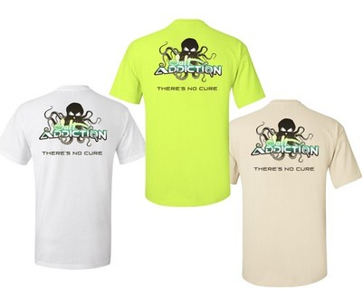 Salt Addiction  Octopus Saltwater Fishing Short Sleeve T Shirt Ocean