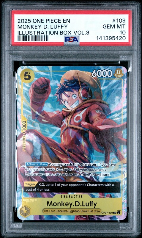 Monkey D. Luffy 109 Illustration Box Vol.3 One Piece Promo One Piece PSA 10