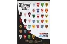 Baron's War Shield Decals Knights 2 - Wargames Atlantic 28mm Feudal Knight YHP