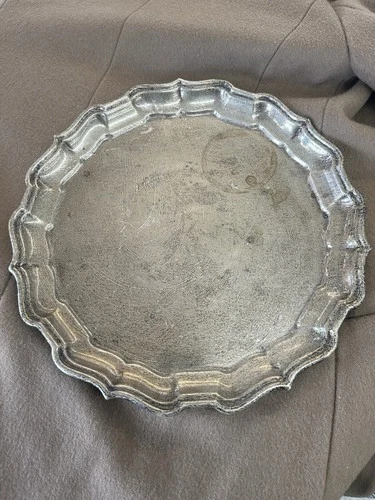 REED & BARTON STERLING SILVER X365 CHASED 12 Inch Serving Tray Chippendale Rare