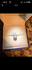 Moissanite Solitaire Engagement Ring 3ct Oval 8x12mm 14k Yellow Gold 6.5