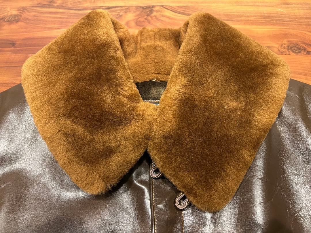 Buzz Ricksons B2 Flight Jacket Brown Horsehide Us… - image 7