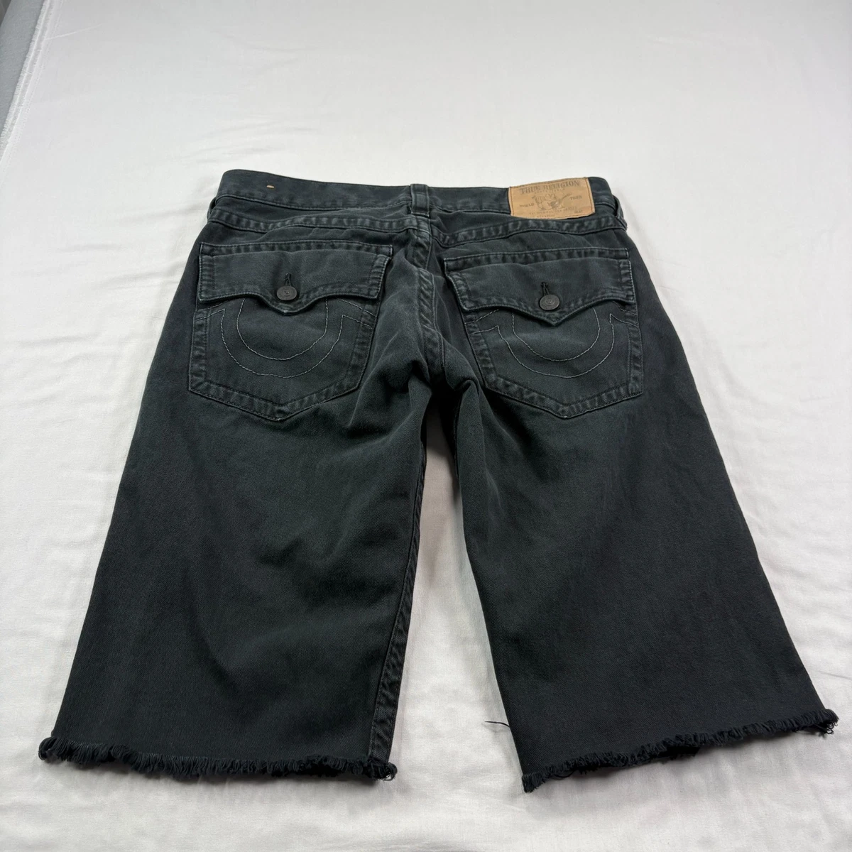 True Religion Black Denim Shorts for Men for sale | eBay
