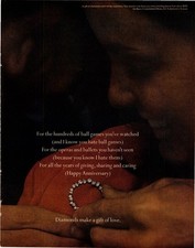 De Beers Vintage Magazine Ad Diamond Bracelet Love Anniversary Print AD097